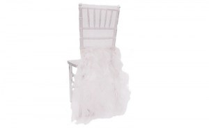 Willow Organza Chair Cap White Web